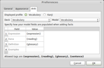 Preferences dialog